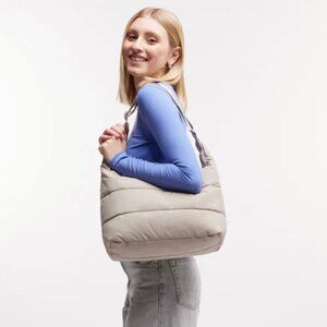 Puffer Style Square Tote Bag